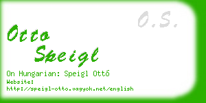 otto speigl business card